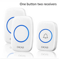 White intelligent exchange doorbell system with blue accents and bell icon wireless doorbell home pager intelligent exchange