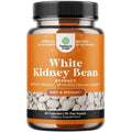 Nature’s craft white kidney bean extract dietary supplement in amber glass bottle with black cap and orange label