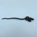 Black retro style hairpin featuring a white knotted rope design with an intricately coiled snake shape and braided texture