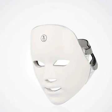 White led skin rejuvenation facial beauty device with sleek smooth surface and adjustable silver headband