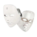 White led skin rejuvenation facial beauty device with transparent mask and adjustable straps for skincare treatment