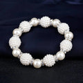 White pearl wedding bracelet with delicate pearls and crystal beads from wedding earrings necklace three piece suit