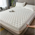 White quilted waterproof mattress protector with diamond pattern designed for kids waterproof mattress protector