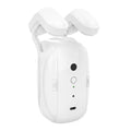 White wifi curtain robot for roman rod with sleek compact design, two clip-on arms, and integrated camera lens