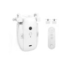 White wifi curtain robot with sleek compact design and camera lens for roman rod with remote control