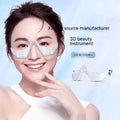 White plastic eye care machine with sleek modern design featuring an angular white winged eye structure