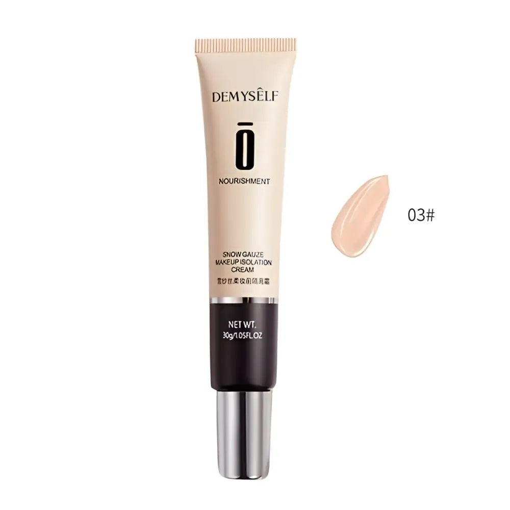 Beige and black tube of demyself nourishment snow gauze makeup isolation cream model 03# whitening face makeup primer oil control cream for facial whitening skin