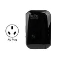 Black plastic wifi signal amplifier wireless router with au plug compatibility for enhanced wifi coverage