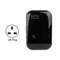 Black plastic wifi signal amplifier wireless router with glossy finish and rounded edges for enhanced connectivity