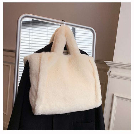 Winter Bags Chain Plush Handbag Totes Women Shoulder Bag - Royalessencelux