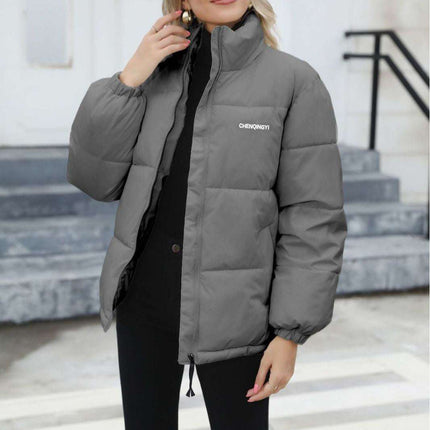 Winter Coat Women Casual Windproof Down Cotton Coat Warm Thickened Jacket Solid Outwear All - match Loose Tops Clothing - Royalessencelux