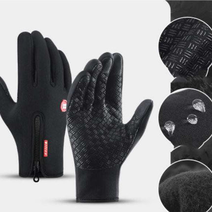 Winter Gloves Touch Screen Riding Motorcycle Sliding Waterproof Sports Gloves With Fleece - Royalessencelux
