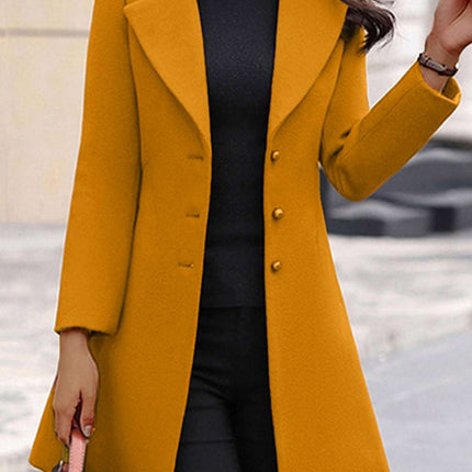 Winter Single - Breasted Slim - Fit Lapel Coat - Royalessencelux