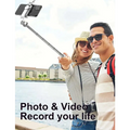 Silver wireless bluetooth selfie stick tripod with phone holder and led light for hands free photography