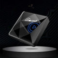 Black matte finish ottocast u2air pro wireless car bluetooth aibox adapter with glowing blue play button front panel
