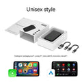 Black wireless car video entertainment box with touchscreen display and built-in app support original car device