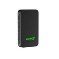 Black rectangular carlin x1 wireless car video entertainment box with matte finish and green logo original car device