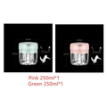 Compact wireless mini baby electric chopper with pastel lid and transparent body for baby food supplement preparation