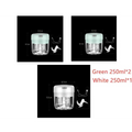 Compact wireless mini baby electric chopper with mint green plastic body and clear glass container for baby food supplement