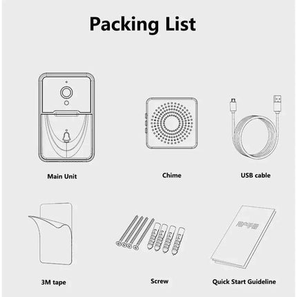 Wireless Security WiFi Smart Doorbell Intercom Video Camera Bell Chime Door Ring - Royalessencelux