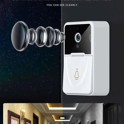Wireless Security WiFi Smart Doorbell Intercom Video Camera Bell Chime Door Ring - Royalessencelux