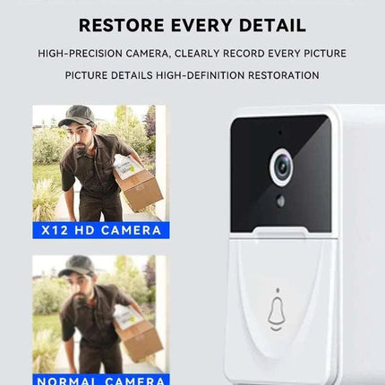 Wireless Security WiFi Smart Doorbell Intercom Video Camera Bell Chime Door Ring - Royalessencelux