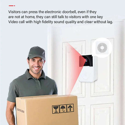 Wireless Security WiFi Smart Doorbell Intercom Video Camera Bell Chime Door Ring - Royalessencelux