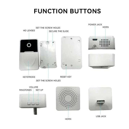 Wireless Security WiFi Smart Doorbell Intercom Video Camera Bell Chime Door Ring - Royalessencelux