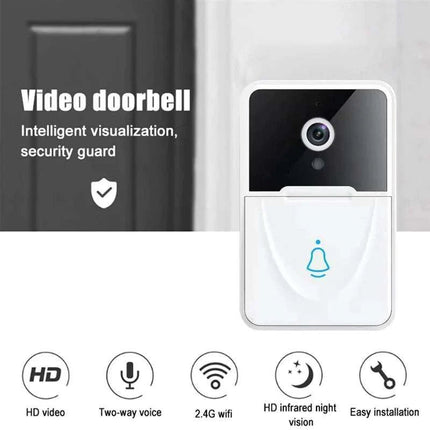 Wireless Security WiFi Smart Doorbell Intercom Video Camera Bell Chime Door Ring - Royalessencelux