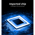 A sleek wireless smartphone car american frame camera chip with metallic silver border and intricate circuitry beneath core