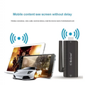 Black mirascreen stick hdmi dongle with two external antennas for wireless wifi display receiver and ios phone streaming