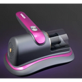 Pink and black konka wireless uv mite removal vacuum cleaner with sleek modern design and transparent dust collection
