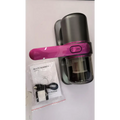 Pink and black wireless uv mite removal vacuum cleaner with sleek modern design and transparent dust collection chamber