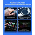 Original car function steering wheel controls with oem knob joystick and touchscreen for wireless vehicle navigation android auto dongle with led indicator