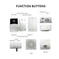 White plastic wireless video doorbell with hd lens power jack horn speaker and 9e9e9e chime speaker featuring usb port