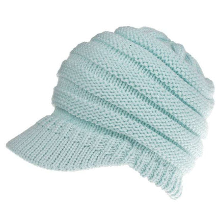 Women Ponytail Beanies Autumn Winter Hats Female Soft Knitting Caps Warm Ladies Skullies - Royalessencelux
