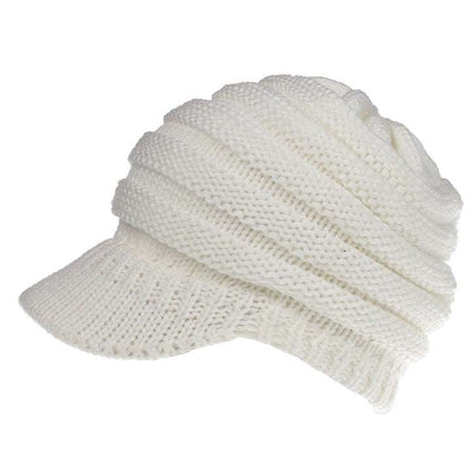 Women Ponytail Beanies Autumn Winter Hats Female Soft Knitting Caps Warm Ladies Skullies - Royalessencelux