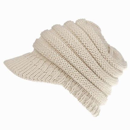 Women Ponytail Beanies Autumn Winter Hats Female Soft Knitting Caps Warm Ladies Skullies - Royalessencelux