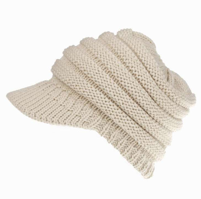 Women Ponytail Beanies Autumn Winter Hats Female Soft Knitting Caps Warm Ladies Skullies - Royalessencelux