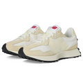 Cream-colored womens sneaker angora sea salt 9.5 with suede and mesh upper featuring white and black accents