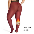 Maroon women’s high stretch seamless hip lift leggings with royale essence lux insulated thermal lining and flame graphic
