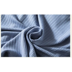 Light blue ribbed cotton women’s summerdale loose-fitting padded chest top with soft textured knit fabric surface