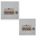 Light brown wooden date night dice game board with engraved phrases and heart symbol for romantic date night dice play