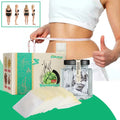 South Moon wormwood herbal weight loss patch set with clear glass jars black lids decorative green beige box and white sachets