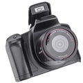 Black xj05 digital video camera with 4x zoom lens and red accent ring around the objective lens