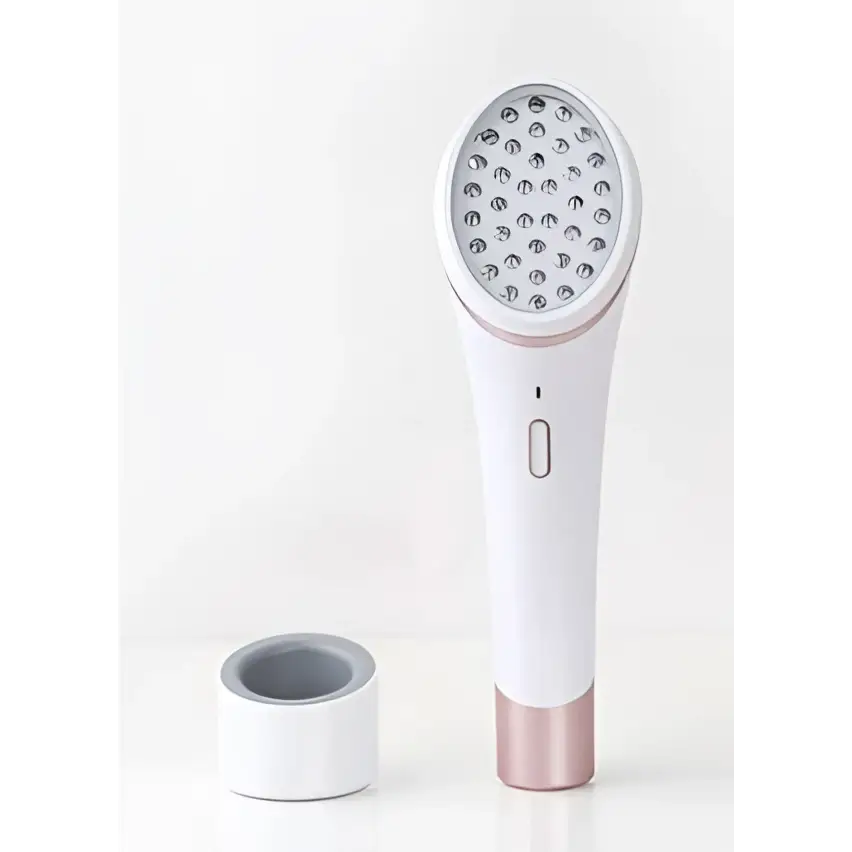 Xpreen wireless blue light acne therapy device in white and rose gold with circular head and multiple small lights