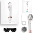 Xpreen wireless blue light acne therapy device in white and rose gold with circular LED light head for acne treatment