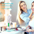 Xpreen wireless blue light acne therapy device in white and rose gold with circular head featuring multiple holes