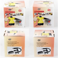 Yellow and black handheld steam cleaner with flexible nozzle and multiple accessories for efficient cleaning tasks